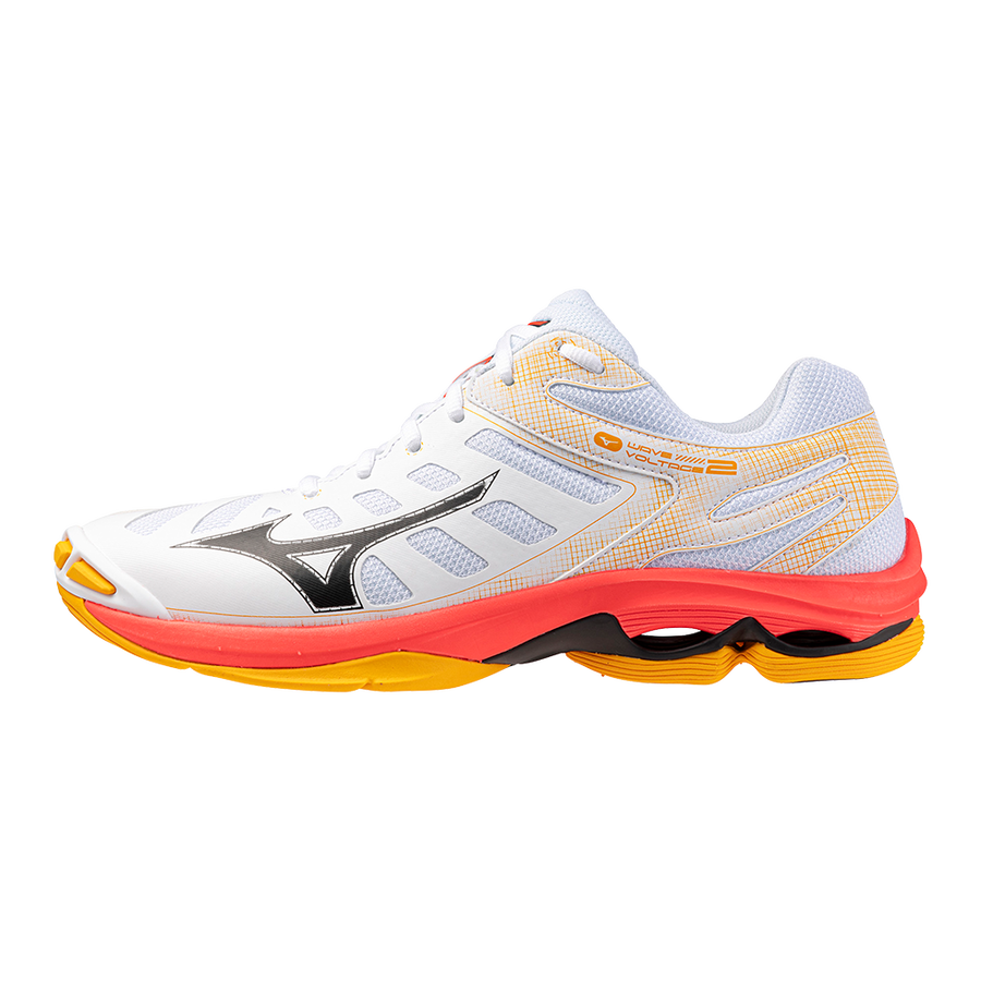 Mizuno WAVE VOLTAGE 2 White/Fiery Coral 2/Citrus